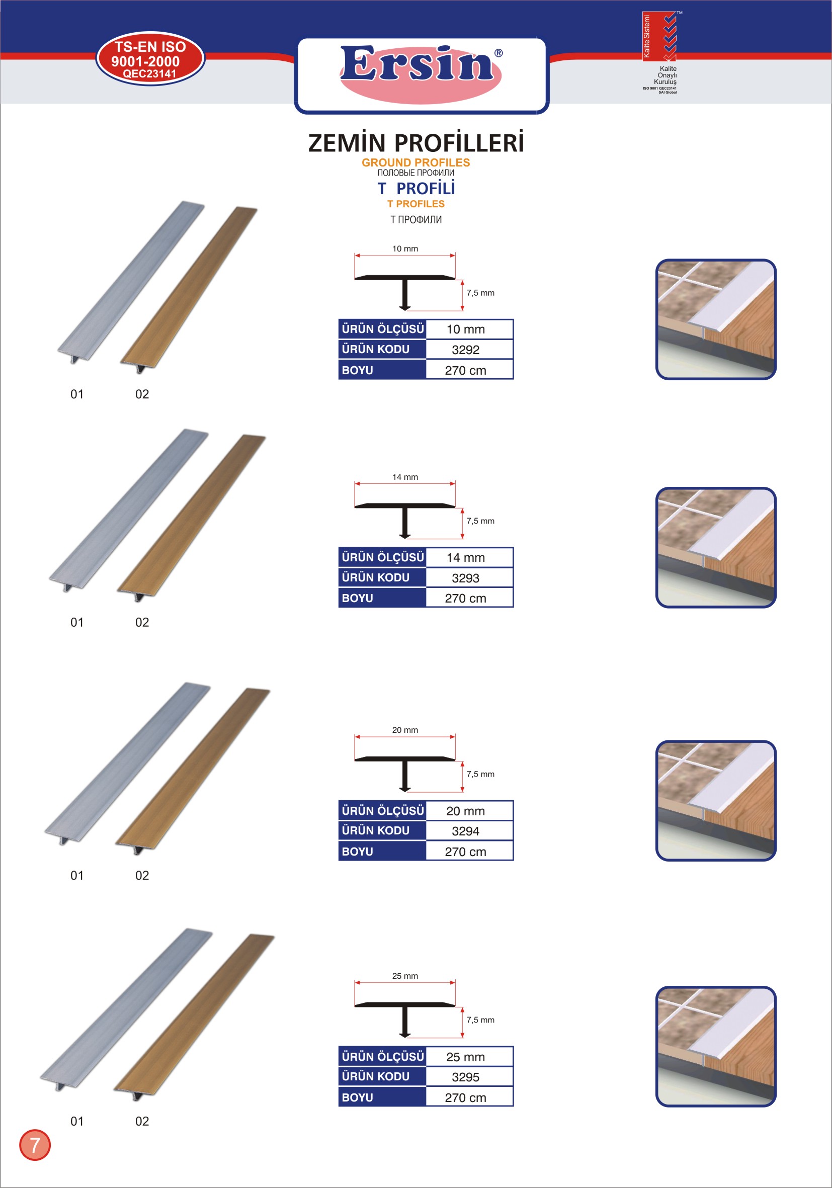 T PROFİLLERİ